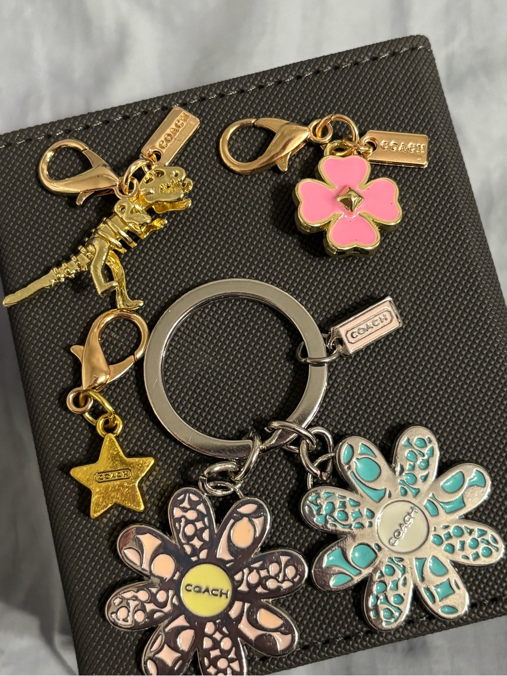 Lot of Authentic Repurposed Coach Charms Keychains - Picture 2 of 3